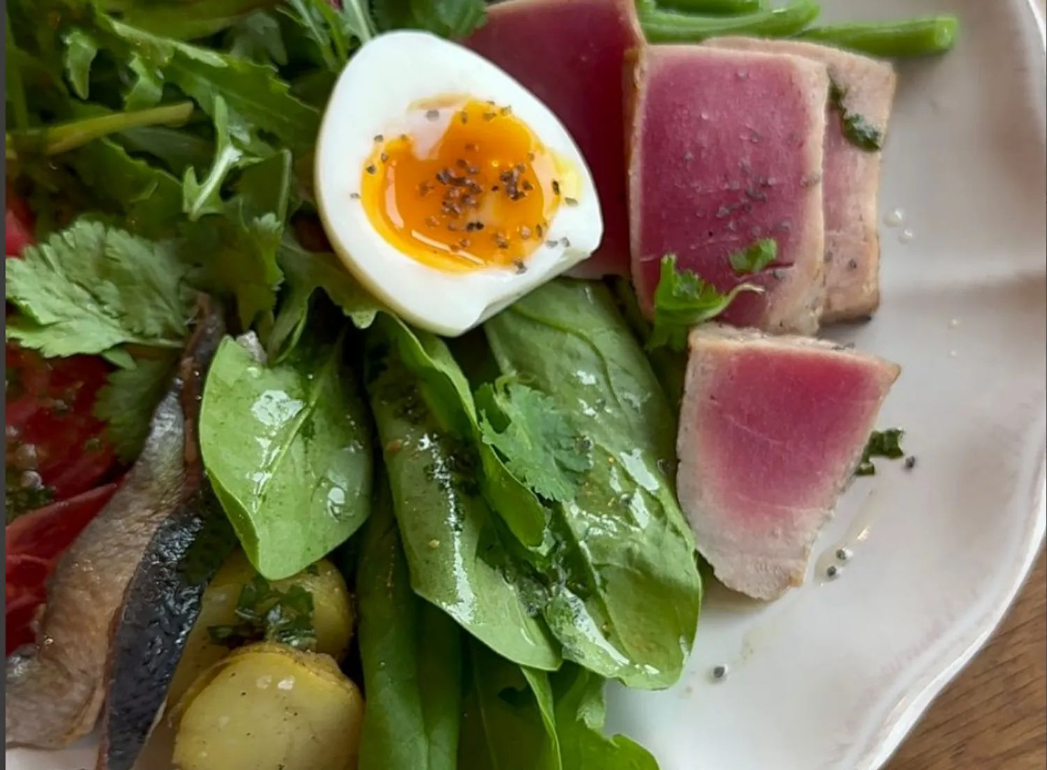 R'Recept - Салат нисуаз с тунцом,томатами,молодым картофелем