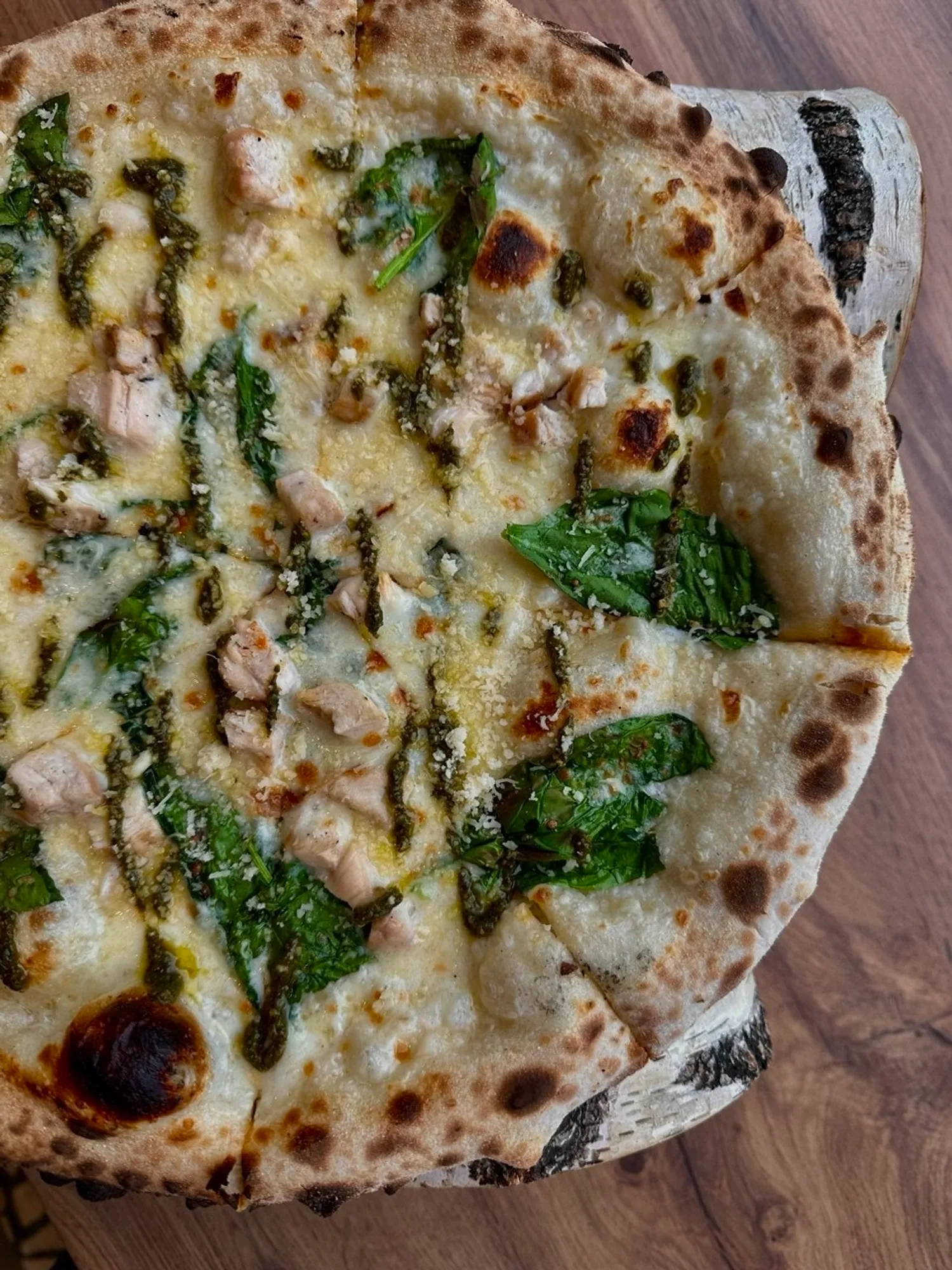 R'Recept - Пицца цыпленок шпинат пармезан